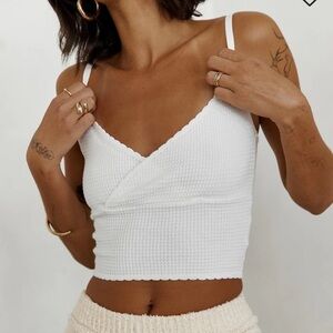 Princess Polly NEW white knit tank
